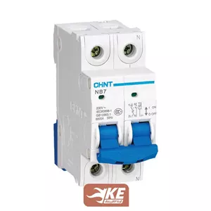 کلید مینیاتوری AC دو پل 16 آمپر 6kA تیپ C چینت سری NB7
