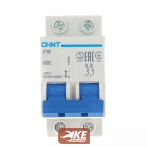 کلید مینیاتوری AC دو پل 32 آمپر 4.5kA تیپ B چینت سری EB