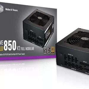 منبع تغذیه کامپیوتر کولر مستر MWE 850 Gold V2 80 Plus Gold توان 850 وات (استوک)