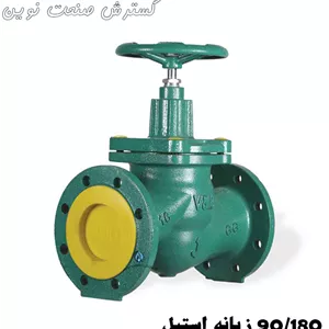 شیر فلکه سوزنی 180 / 90 درجه زبانه استیل وگ امید گلستان GGG40 