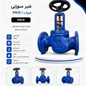 شیر سوزنی (گلوب) PN10 میراب 