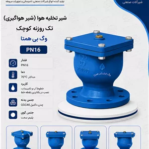 شیر تخلیه هوا (شیر هواگیری) تک روزنه کوچک PN16 وگ بی‌همتا