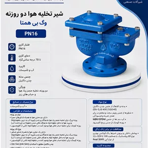 شیر تخلیه هوا دو روزنه PN16 چدنی وگ بی‌همتا 