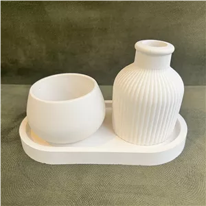 ست سینی بیضی k / گلدان مراکشی K