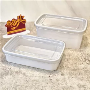 ظرف بستنی یکبار مصرف ۱۲۵۰ سی سی با درب شفاف