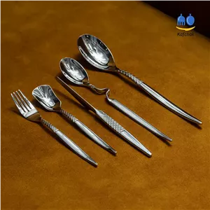 کارد و چنگال میوه خوری crown - مدل 33 - استیل براق