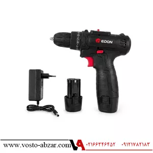 دریل پیچ گوشتی شارژی دو باطری ادون مدل ED-12