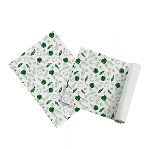 کاغذ پوستی 70×50 طرح برگ سبز