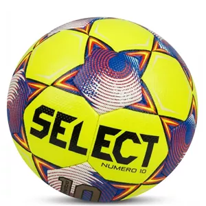 توپ فوتبال سلکت (SELECT) مدل Numero 10 رنگ زرد فسفری (High-Vis) دوختی