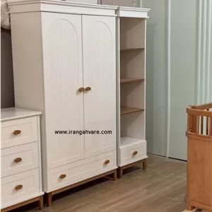 بوفه کودک ۴ طبقه مدل ایکیا | کتابخانه و قفسه اسباب بازی کشودار
