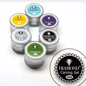 ژل آدامسی طراحی ناخن 4D Gel دیاموند Diamond دونه ای مشکی و سفید