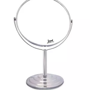 آینه آرایشی رومیزی بزرگ گرد 6 اینچی عدسی 5 برابری مدل GM-1416 جول Jewel قطر 15