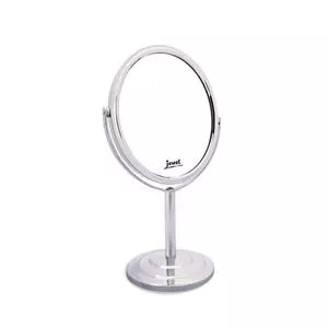 آینه آرایشی رومیزی متوسط بیضی 5 اینچی عدسی 5 برابری مدل GM-1415 جول Jewel قطر 12*14