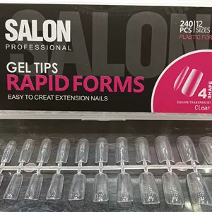 ژلیکس قالب دائمی کاشت ژل 240 عددی کد چهار مربعی سالن Salon