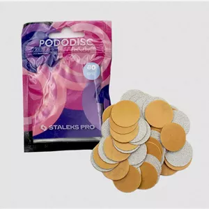 یدک دیسک پدیکور بافری ضخیم ضد آب قطر 25 میل مدل PDFB-25 بسته 25 عددی زبری 80 استالکس Staleks