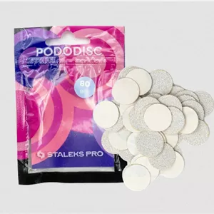 یدک دیسک پدیکور بافری ضخیم ضد آب قطر 20 میل مدل PDFB-20 بسته 25 عددی زبری 80 استالکس Staleks
