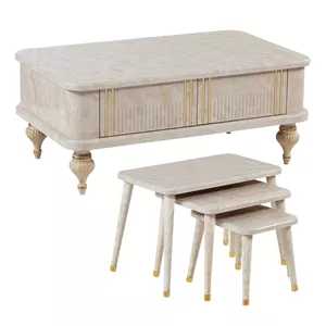 میز پذیرایی مدل الماس مجموعه 4 عددی کاتن مدل 104501