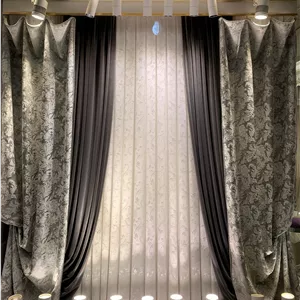 پرده مخمل شانل طرح برگ مدل یقه شل ریز شیک و مدرن