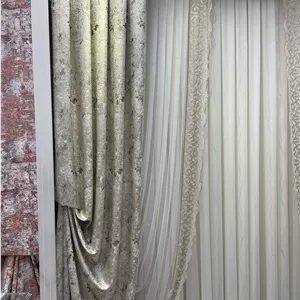 پرده ساتن بریلنت طرح پتینه جلوه‌ای شیک برای دکوراسیون داخلی