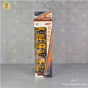 ست 6 عددی ماشین فلزی راهسازی Die-Cast