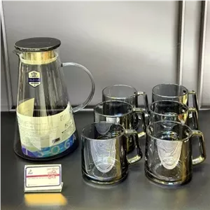 ست پارچ و لیوان شیشه‌ای DELI | سرویس پارچ و ۶ لیوان پذیرایی