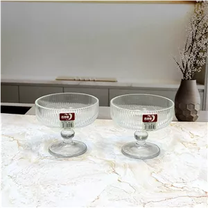 ظرف دسرخوری شیشه‌ای DELI | جام دسر مناسب بستنی، ژله و پودینگ
