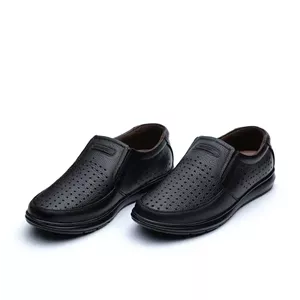 کفش مردانه مدیکال تابستانی چرم طبیعی (رنگ مشکی)