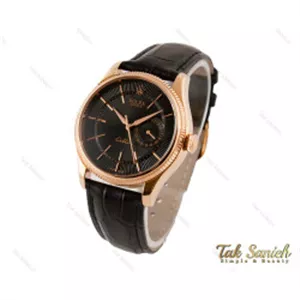 ساعت رولکس مردانه بندچرم Cellini مدل Rolex-3528-G