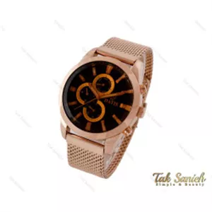 ساعت داتیس مردانه سه موتوره رزگلد حصیری Datis-3761-G
