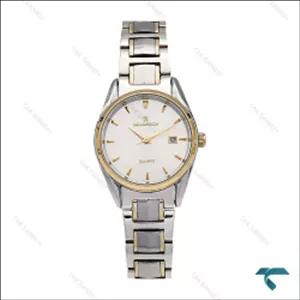 ساعت رومانسون زنانه دورنگ طلایی صفحه سفید Romanson-6202-L