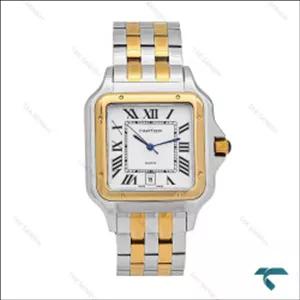 ساعت کارتیه پنته مردانه دورنگ طلایی Cartier-6306-G