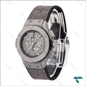 ساعت هابلوت زنانه سه موتوره طوسی صفحه اسکلتون Hublot-6419-L