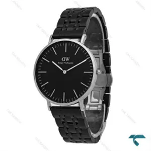 ساعت دنیل ولینگتون مردانه مشکی قاب سیلور DW-8020-G