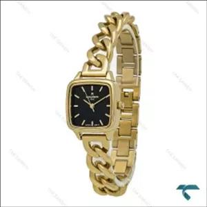 ساعت زنانه رومانسون مربعی بند کارتیه ای طلایی صفحه مشکی Romanson-7293-L