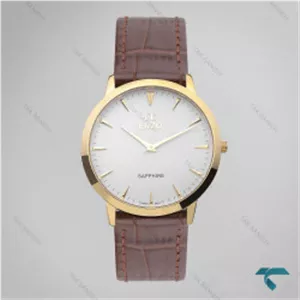 ساعت انزو EC-1702GEL زنانه طلایی بند چرم قهوه ای Enzo-8110-L