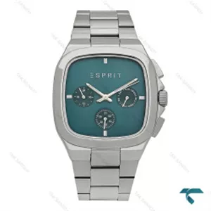 ساعت مردانه اسپریت سه موتوره نقره ای صفحه سبز کله غازی Esprit-8202-G