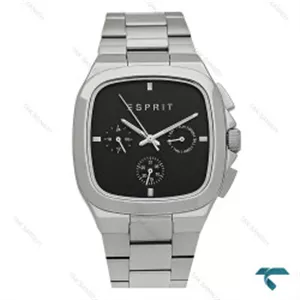 ساعت اسپریت مردانه استیل صفحه مشکی سه موتوره Esprit-8209-G