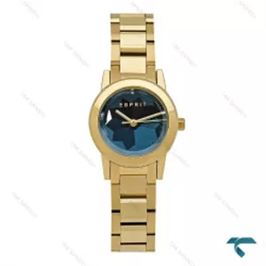 ساعت اسپریت زنانه طلایی صفحه یاقوت کبود Esprit-8211-L