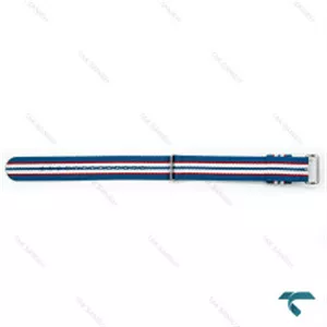 بند برزنتی دنیل ولینگتون مردانه سبز سرمه ای قرمز سفید سگک سیلور DW-Strap-8578-G