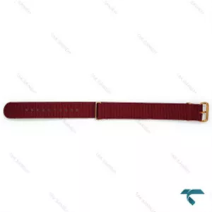 بند برزنتی دنیل ولینگتون مردانه زرشکی سگک رزگلد DW-Strap-8584-G