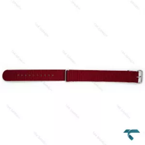 بند دنیل ولینگتون مردانه برزنتی زرشکی سگک سیلور DW-Strap-8585-G