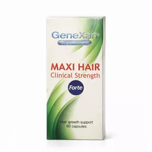 کپسول جنکسان GeneXan Maxi Hair Forte حاوی دوتاستراید 0.5 میلی‌گرمماینوکسیدیل 2.5 میلی‌گرمبیوتین 5 میلی‌گرم تقویت رشد مو