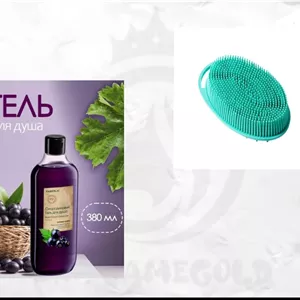 ست ژل دوش انگور سیاه (بلوبری) فابرلیک و برس و ماساژور سر و بدن اوریفلیم اورجینال