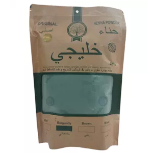 حناء (حنا) خلیجی اصلی رنگ بادمجانی حجم 500 میل
