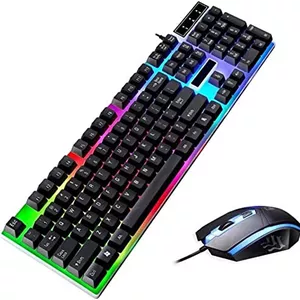 کیبورد و ماوس گیمینگ با سیم RGB میکاسو مدل XK-01