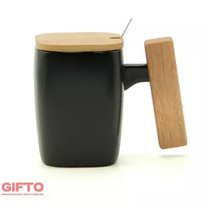 ماگ بامبو قاشق دار سرامیکی