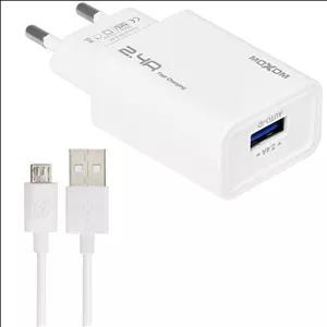 آداپتور شارژر موکسوم مدل MOXOM MX-HC96 2.4A کابل میکرو