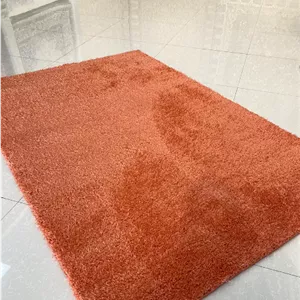 فرش فانتزی شگی فلوکاتی زمینه گلبهی