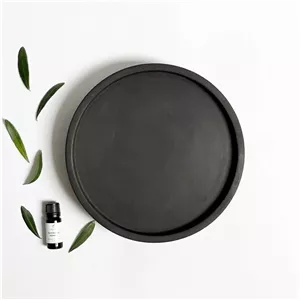 سینی بتنی کارو | سینی پذیرایی بتنی |سینی دکوراتیو قطر 29 سانتی متری