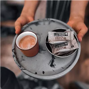 سینی 19 سانتی متری دکوراتیو کارو | سینی بتنی | ظرف سرو بتنی | سینی دکوراتیو